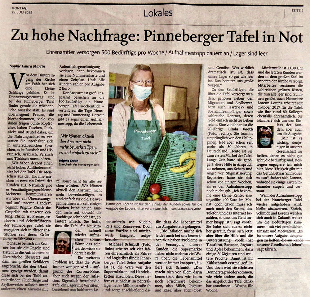 Artikel Pinneberger Tageblatt