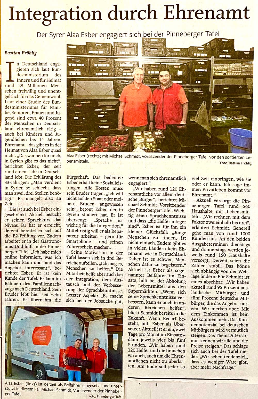 Artikel Pinneberger Tageblatt 4.4.2025